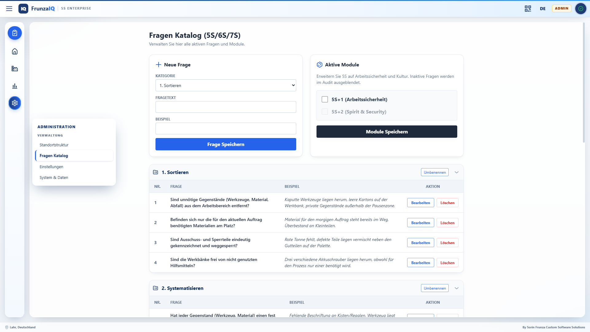 5S Fragenkatalog Editor